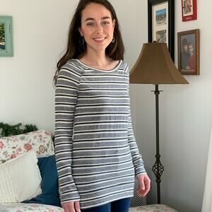 Lou & Grey Striped Sweater, Size XS